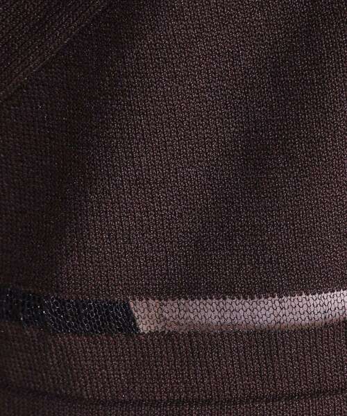 DRESKIP（ドレスキップ）の「【S-LL/洗える/UV】お袖シアーでヘルシーに フレアスリーブサマーニット（ニット/セーター・レディース・ネイビー/ダークブラウン/ピンク系/オフホワイト/ブラック/ブルーグリーン・01/02/03/04）」の14枚目の写真