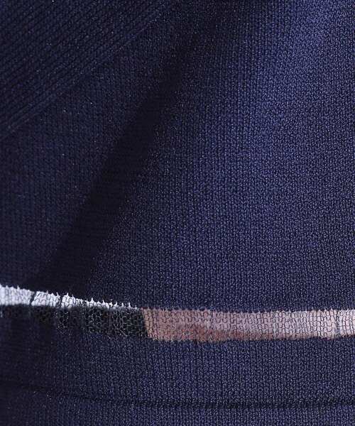 DRESKIP（ドレスキップ）の「【S-LL/洗える/UV】お袖シアーでヘルシーに フレアスリーブサマーニット（ニット/セーター・レディース・ネイビー/ダークブラウン/ピンク系/オフホワイト/ブラック/ブルーグリーン・01/02/03/04）」の22枚目の写真