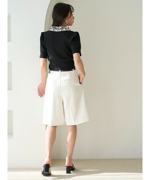 SNIDEL（スナイデル）の「Sustainableエンブロイダリープルオーバー（ニット/セーター・レディース・ラベンダー/ブラック/アイボリー・FREE）」の12枚目の写真