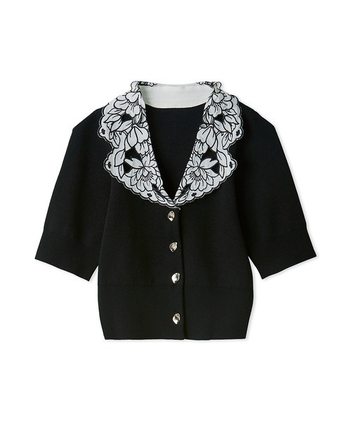 SNIDEL（スナイデル）の「Sustainableエンブロイダリープルオーバー（ニット/セーター・レディース・ラベンダー/ブラック/アイボリー・FREE）」の16枚目の写真