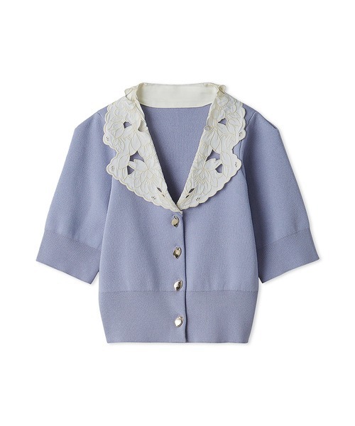 SNIDEL（スナイデル）の「Sustainableエンブロイダリープルオーバー（ニット/セーター・レディース・ラベンダー/ブラック/アイボリー・FREE）」の14枚目の写真