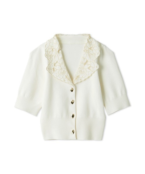 SNIDEL（スナイデル）の「Sustainableエンブロイダリープルオーバー（ニット/セーター・レディース・ラベンダー/ブラック/アイボリー・FREE）」の15枚目の写真