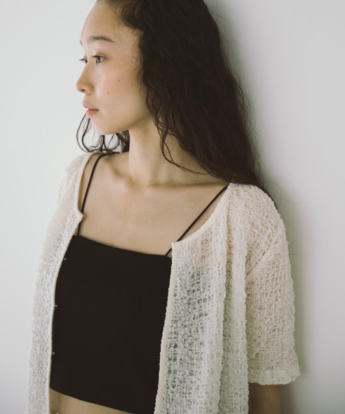 duei（デュイ）の「シアーシャーリングコンパクトホックカーディガン（カーディガン/ボレロ・レディース・アイボリー/ブラック・FREE）」の6枚目の写真