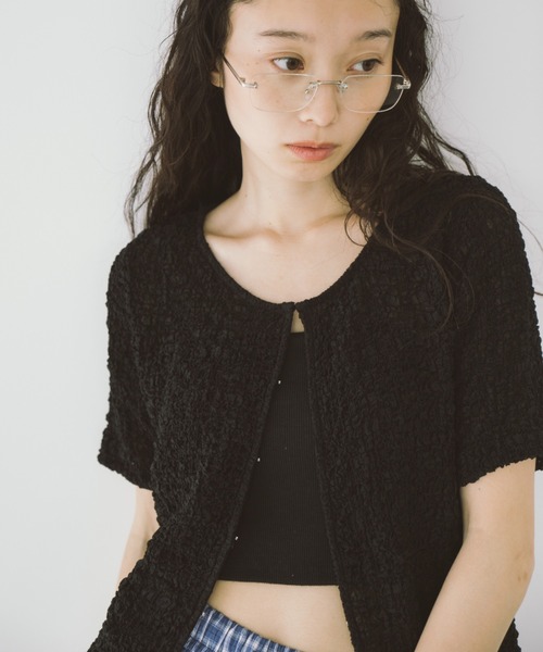 duei（デュイ）の「シアーシャーリングコンパクトホックカーディガン（カーディガン/ボレロ・レディース・アイボリー/ブラック・FREE）」の14枚目の写真