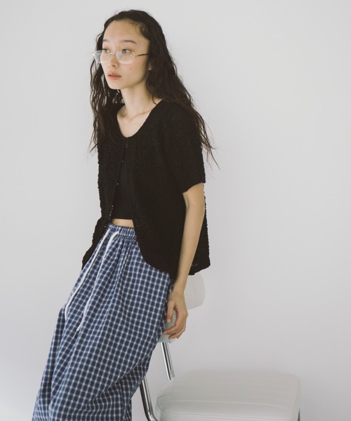 duei（デュイ）の「シアーシャーリングコンパクトホックカーディガン（カーディガン/ボレロ・レディース・アイボリー/ブラック・FREE）」の12枚目の写真