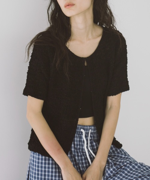 duei（デュイ）の「シアーシャーリングコンパクトホックカーディガン（カーディガン/ボレロ・レディース・アイボリー/ブラック・FREE）」の22枚目の写真