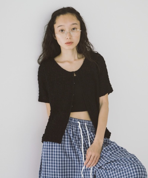 duei（デュイ）の「シアーシャーリングコンパクトホックカーディガン（カーディガン/ボレロ・レディース・アイボリー/ブラック・FREE）」の21枚目の写真