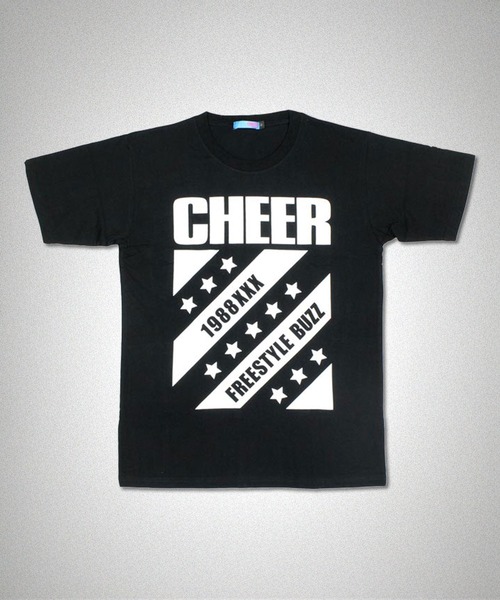 CHEER(チアー)の「ダイアゴナルスタープリントバックロゴBIGTEE(Tシャツ/カットソー・レディース・ホワイト/ブラック・M/S/L)」の8枚目の写真