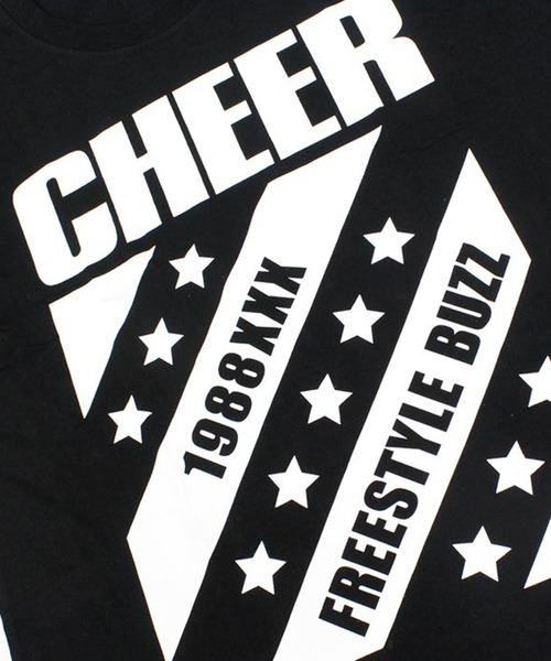 CHEER(チアー)の「ダイアゴナルスタープリントバックロゴBIGTEE(Tシャツ/カットソー・レディース・ホワイト/ブラック・M/S/L)」の9枚目の写真