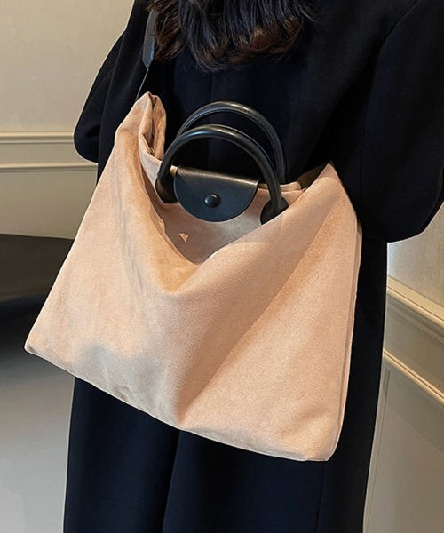 shoppinggo(ショッピングゴー)の「トートバッグ A4サイズ対応 大きめ(ハンドバッグ・レディース・ワインレッド/ベージュ/ブラック・FREE)」の8枚目の写真