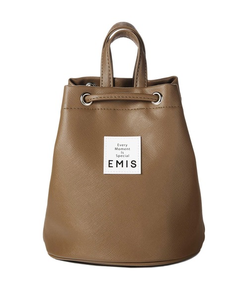 EMIS(イミス)の「LEATHER MINI BACK PACK(バックパック/リュック・レディース・ブラウン/ブラック・FREE)」の8枚目の写真