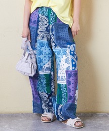 CUBE SUGAR | 綿ソフトボイル総柄プリントギャザーパンツ(その他パンツ)