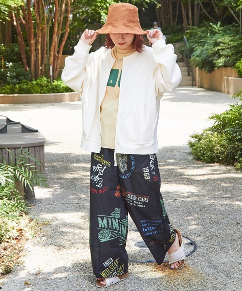 CUBE SUGAR（キューブシュガー）の「綿ソフトボイル総柄プリントギャザーパンツ（その他パンツ・レディース・ブラック系その他/ホワイト系その他/ベージュ系その他/ブルー系その他・M）」の9枚目の写真