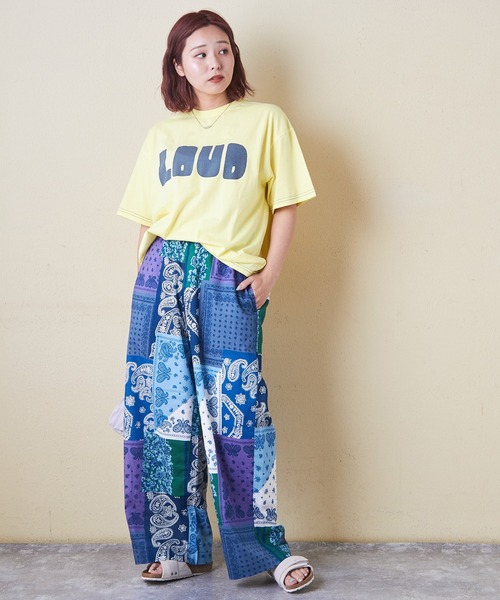 CUBE SUGAR（キューブシュガー）の「綿ソフトボイル総柄プリントギャザーパンツ（その他パンツ・レディース・ブラック系その他/ホワイト系その他/ベージュ系その他/ブルー系その他・M）」の19枚目の写真