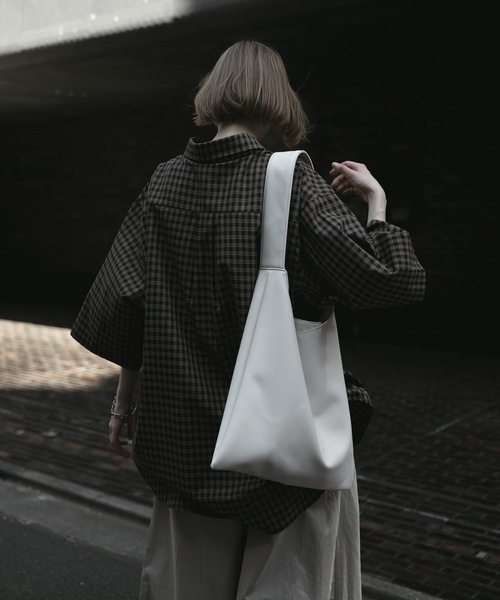 remer loose shoulder tote bag black リメール loose shoulder tote bag / ルーズショルダートートバッグ