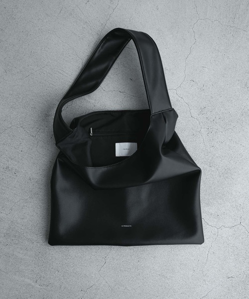 remer loose shoulder tote bag black リメール loose shoulder tote bag / ルーズショルダートートバッグ