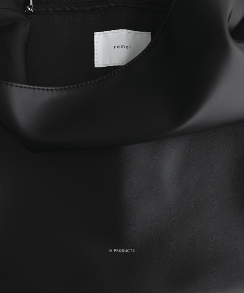 remer loose shoulder tote bag black リメール loose shoulder tote bag / ルーズショルダートートバッグ