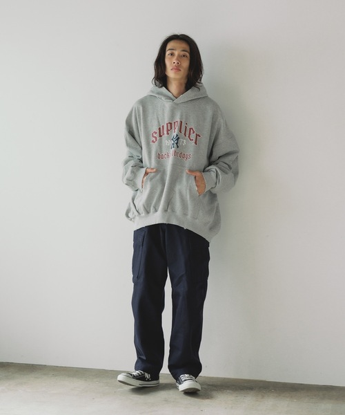 ブラウン フード付きパーカー SUPPLIER 中古・古着通販】SUPPLIER (サプライヤー) クロスジップパーカー
