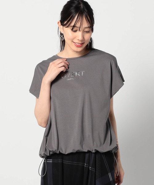 Grand PARK（グランドパーク）の「箔タック ショルダープルオーバー（Tシャツ/カットソー・レディース・グレー/ワイン/ホワイト・FREE）」の2枚目の写真