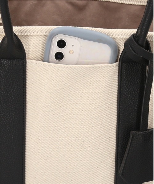 cache cache(カシュ カシュ)の「cache cache カシュカシュ ショルダー付きキャンバストート大(トートバッグ・レディース・ブラック/ライトイエロー/ブラック×ブラック/その他・FREE)」の12枚目の写真