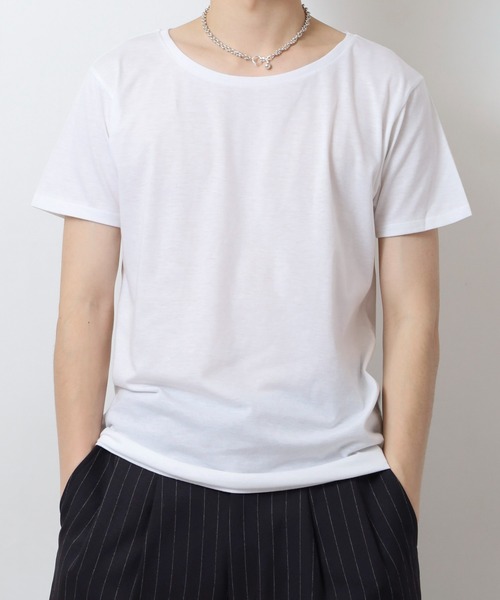 TRUSS（トラス）の「TRUSS ｿﾌﾄｽﾘﾑTｼｬﾂ（Tシャツ/カットソー・レディース・ブラック/ヘザーグレー/ナチュラル/ホワイト/ピンク系/ネイビー/チャコール・S/L/M/XS/XL）」の14枚目の写真