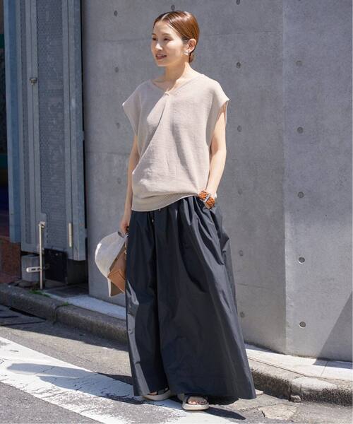 IENA(イエナ)の「《追加》コットンギマ フレンチプルオーバー(ニット/セーター・レディース・サックスブルー/ベージュ・FREE)」の5枚目の写真
