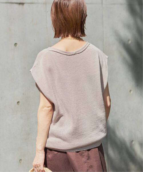 IENA(イエナ)の「《追加》コットンギマ フレンチプルオーバー(ニット/セーター・レディース・サックスブルー/ベージュ・FREE)」の15枚目の写真