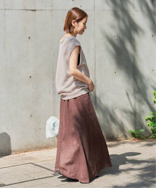 IENA(イエナ)の「《追加》コットンギマ フレンチプルオーバー(ニット/セーター・レディース・サックスブルー/ベージュ・FREE)」の16枚目の写真