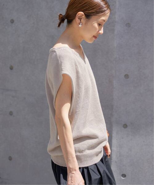 IENA(イエナ)の「《追加》コットンギマ フレンチプルオーバー(ニット/セーター・レディース・サックスブルー/ベージュ・FREE)」の20枚目の写真