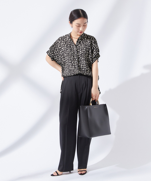 journal standard L'essage（ジャーナルスタンダードレサージュ）の「《追加3》DEVEAUX GOLDラメモノトーンシャツ（シャツ/ブラウス・レディース・ブラック/オートミール/ブラック系その他・FREE）」の12枚目の写真