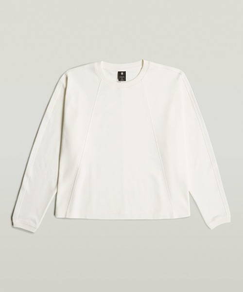 G-STAR（ジースター）の「A LINE OVERSIZED T-SHIRT/AラインオーバーサイスロングスリーブTシャツ（Tシャツ/カットソー・レディース・ダークブラック/オフホワイト・SMALL/X-SMALL/MEDIUM/LARGE）」の13枚目の写真