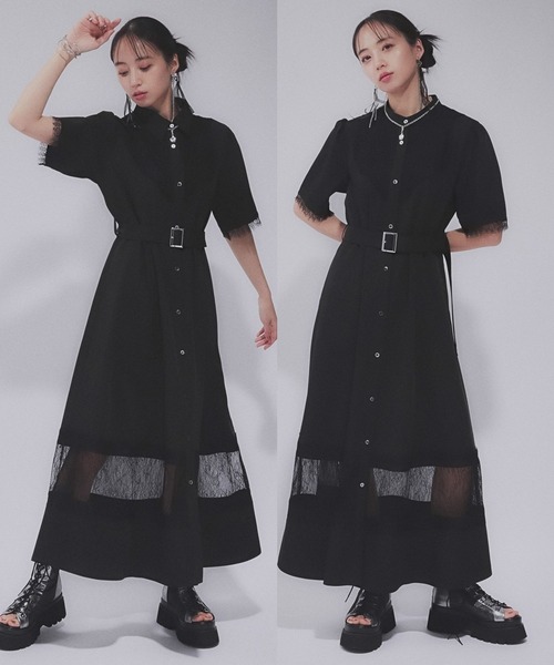 HARE ワンピース エリ2WAYレースワンピース(HARE)（ワンピース）｜HARE（ハレ）の
