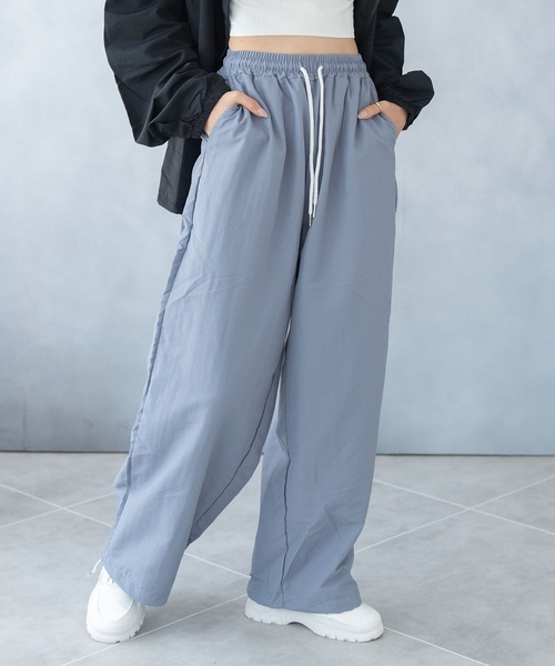 Asterellivi（アステレリビ）の「ウエストゴム ワイドパンツ（その他パンツ・レディース・ピンク/ホワイト/チャコールグレー/ブラック・M/L）」の3枚目の写真