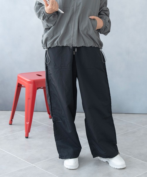 Asterellivi（アステレリビ）の「ウエストゴム ワイドパンツ（その他パンツ・レディース・ピンク/ホワイト/チャコールグレー/ブラック・M/L）」の22枚目の写真