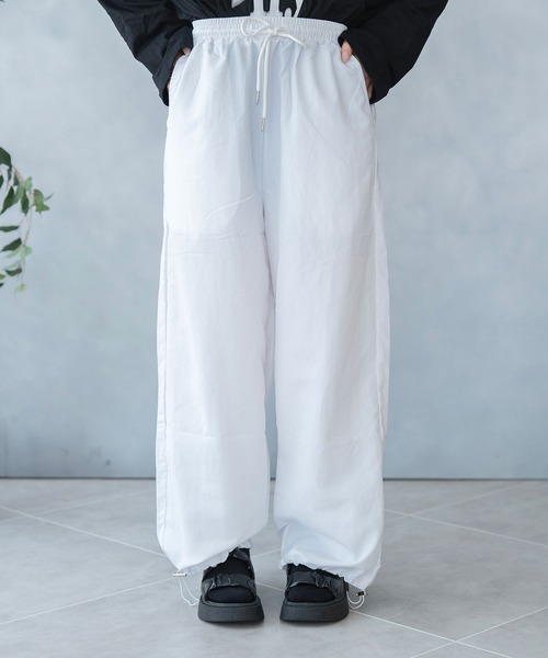 Asterellivi（アステレリビ）の「ウエストゴム ワイドパンツ（その他パンツ・レディース・ピンク/ホワイト/チャコールグレー/ブラック・M/L）」の19枚目の写真