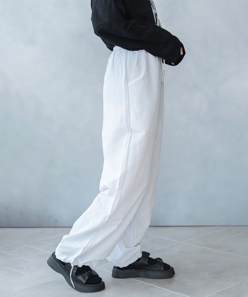 Asterellivi（アステレリビ）の「ウエストゴム ワイドパンツ（その他パンツ・レディース・ピンク/ホワイト/チャコールグレー/ブラック・M/L）」の20枚目の写真