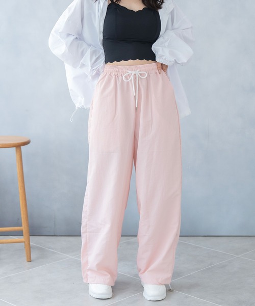 Asterellivi（アステレリビ）の「ウエストゴム ワイドパンツ（その他パンツ・レディース・ピンク/ホワイト/チャコールグレー/ブラック・M/L）」の11枚目の写真