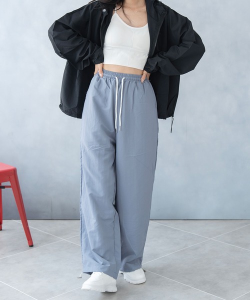 Asterellivi（アステレリビ）の「ウエストゴム ワイドパンツ（その他パンツ・レディース・ピンク/ホワイト/チャコールグレー/ブラック・M/L）」の14枚目の写真