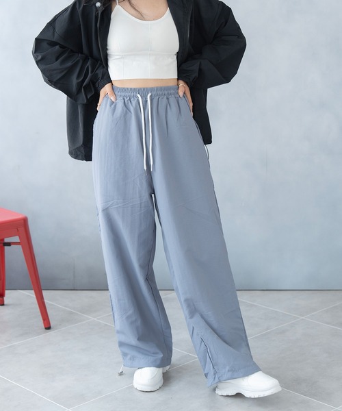 Asterellivi（アステレリビ）の「ウエストゴム ワイドパンツ（その他パンツ・レディース・ピンク/ホワイト/チャコールグレー/ブラック・M/L）」の15枚目の写真