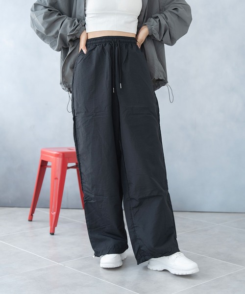 Asterellivi（アステレリビ）の「ウエストゴム ワイドパンツ（その他パンツ・レディース・ピンク/ホワイト/チャコールグレー/ブラック・M/L）」の5枚目の写真