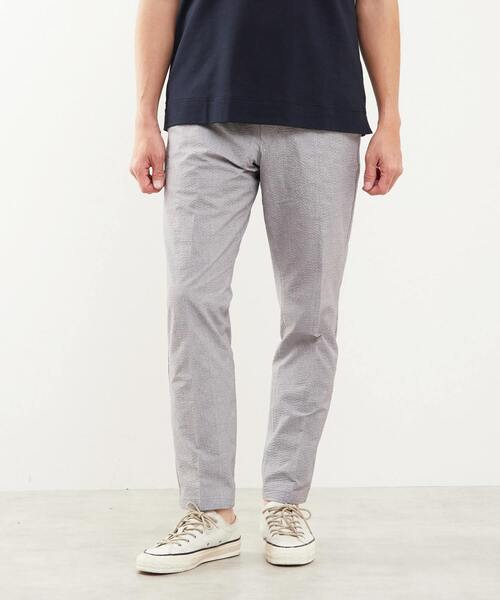 MEN'S MELROSE(メンズメルローズ)の「プリントテックサッカーコンフォートパンツ(セットアップ可)(スラックス・メンズ・ネイビー/チャコールグレー/ライトグレー・3/4/2/5)」の17枚目の写真