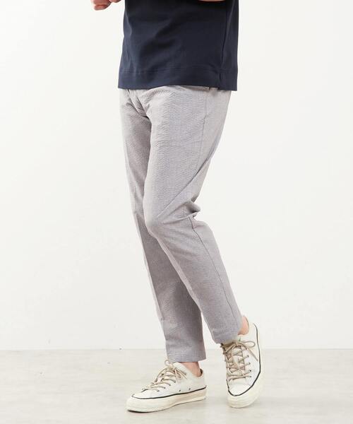 MEN'S MELROSE(メンズメルローズ)の「プリントテックサッカーコンフォートパンツ(セットアップ可)(スラックス・メンズ・ネイビー/チャコールグレー/ライトグレー・3/4/2/5)」の16枚目の写真