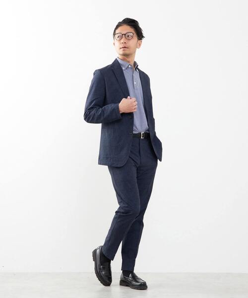 MEN'S MELROSE(メンズメルローズ)の「プリントテックサッカーコンフォートパンツ(セットアップ可)(スラックス・メンズ・ネイビー/チャコールグレー/ライトグレー・3/4/2/5)」の7枚目の写真