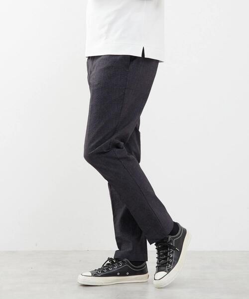 MEN'S MELROSE(メンズメルローズ)の「プリントテックサッカーコンフォートパンツ(セットアップ可)(スラックス・メンズ・ネイビー/チャコールグレー/ライトグレー・3/4/2/5)」の4枚目の写真