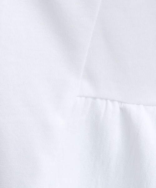 grove（グローブ）の「【UV・冷感】布帛使いフレアーTシャツ（Tシャツ/カットソー・レディース・オフホワイト/ブラック/ブルーグリーン/オレンジ・02/03/01/04/05）」の8枚目の写真