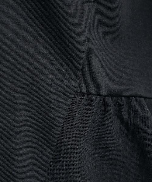 grove（グローブ）の「【UV・冷感】布帛使いフレアーTシャツ（Tシャツ/カットソー・レディース・オフホワイト/ブラック/ブルーグリーン/オレンジ・02/03/01/04/05）」の12枚目の写真