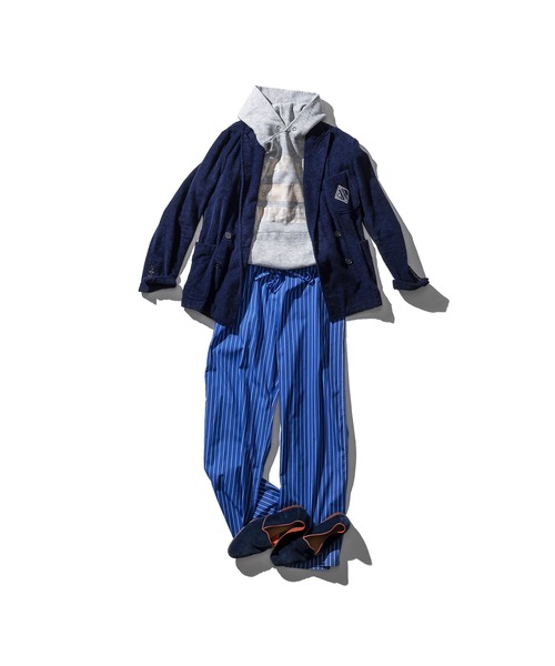 PUEBCO（プエブコ）の「COTTON STRIPE REGULAR PANTS Blue M（その他パンツ・メンズ・ブルー系その他・MEDIUM）」の4枚目の写真