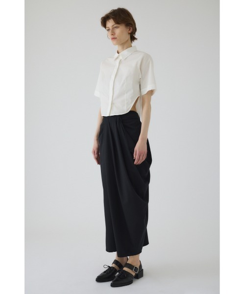 RIM.ARK(リムアーク)の「Cut drape SK カットドレープスカート(スカート・レディース・ダークブラウン/アイボリー/ブラック・36/38)」の17枚目の写真