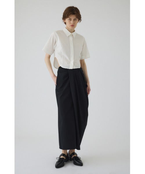 Cut drape SK カットドレープスカート ブラック 36 Cut drape SK カットドレープスカート（スカート）｜RIM.ARK