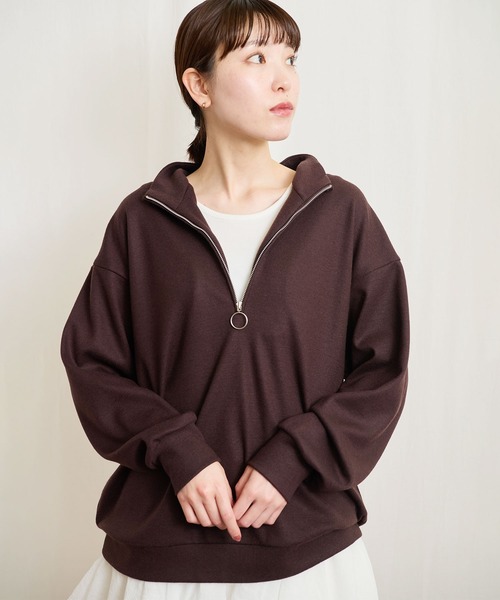 fig London（フィグロンドン）の「○HALF zip pullover（Tシャツ